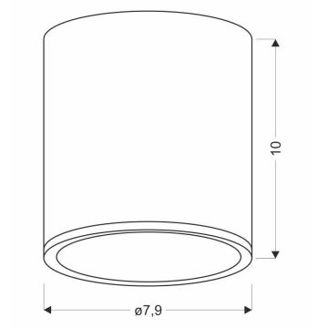 Ceiling light TUBA GU10/15W/230V