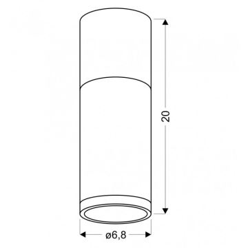 Ceiling light TUBA GU10/15W/230V