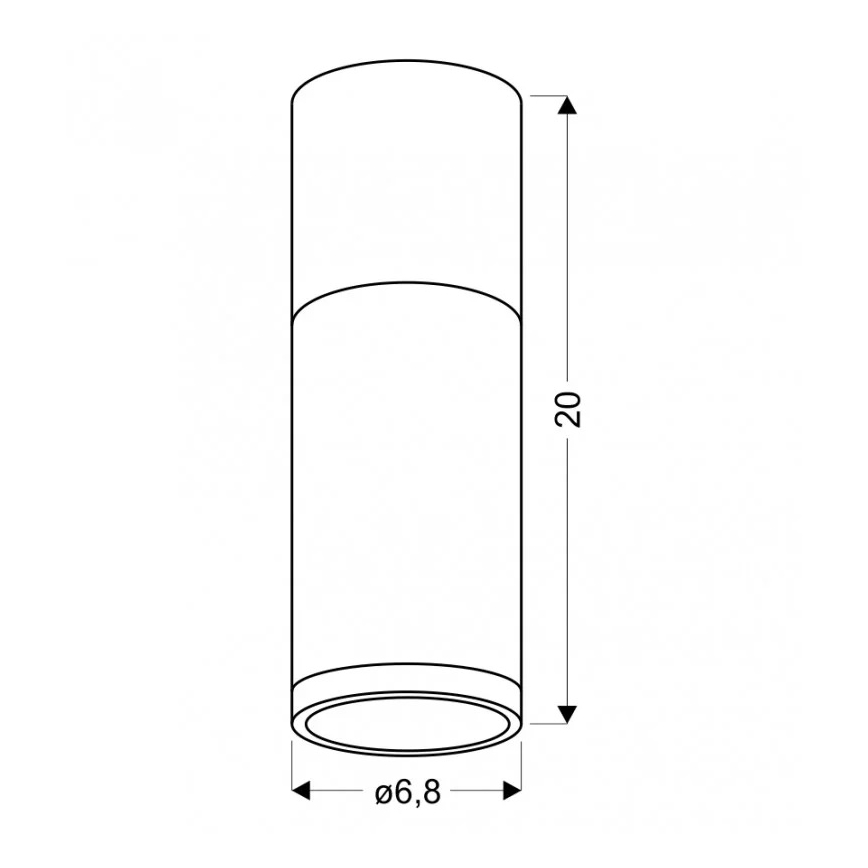 Ceiling light TUBA GU10/15W/230V