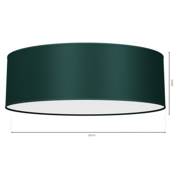 Ceiling light VERDE 3xE27/60W/230V d. 50 cm green