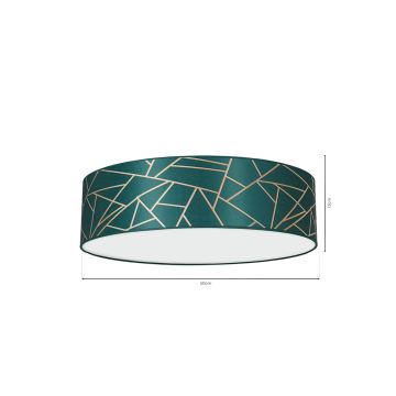 Ceiling light ZIGGY 3xE27/60W/230V green/gold