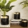 Ceramic flowerpot CINDY 13x13 cm black/gold