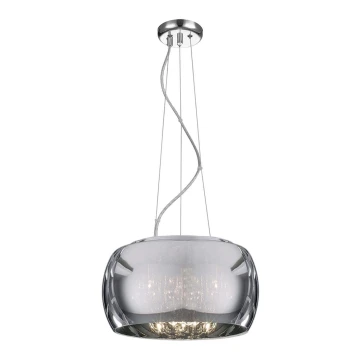 Chandelier a string ORCHIDE 5xG9/3W/230V shiny chrome