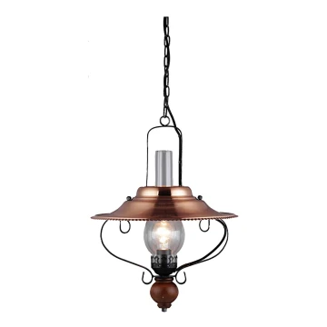 Chandelier classic NOSTALGIA 1xE27/60W/230V rubber tree