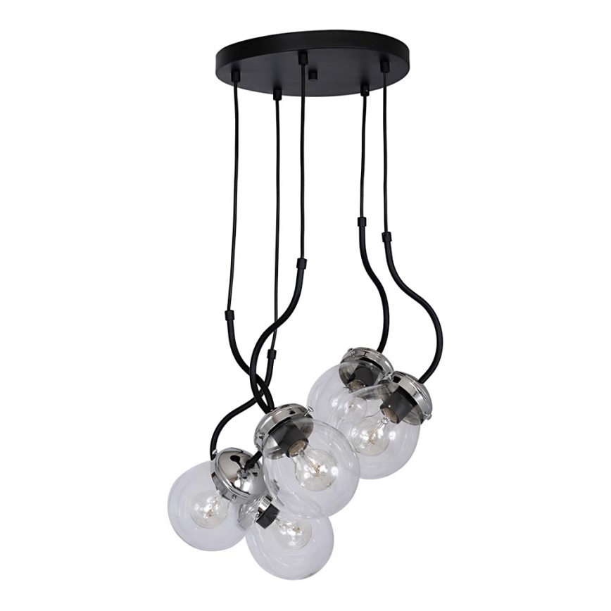 Chandelier NATAN 5xE27/60W/230V black