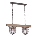 Chandelier on a chain ANDER 2xE27/60W/230V light brown