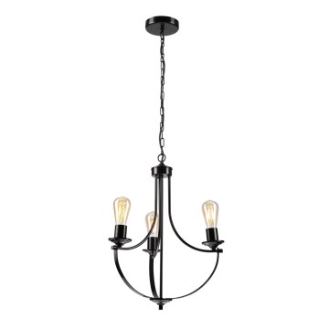 Chandelier on a chain GINA 3xE27/60W/230V black