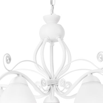 Chandelier on a chain RETRO II 5xE27/60W/230V white