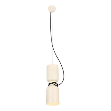 Chandelier on a string ABEL 2xE27/11W/230V d. 13 cm cream