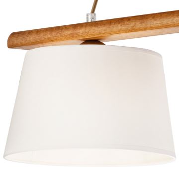 Chandelier on a string AIDA 3xE27/60W/230V oak - FSC certified