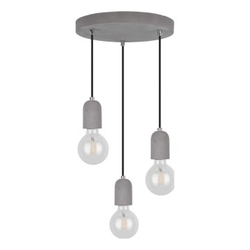 Chandelier on a string AMORY 3xE27/60W/230V concrete