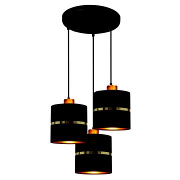 Chandelier on a string ASSAM 3xE27/60W/230V black