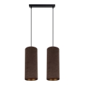 Chandelier on a string AVALO 2xE27/60W/230V brown/copper