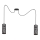 Chandelier on a string AVALO 2xE27/60W/230V grey/black