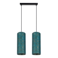 Chandelier on a string AVALO 2xE27/60W/230V turquoise/gold
