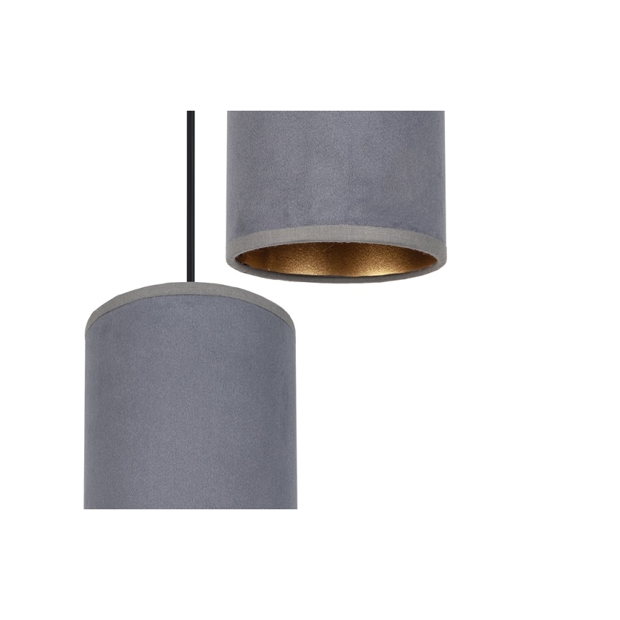 Chandelier on a string AVALO 3xE27/60W/230V d. 35 cm grey