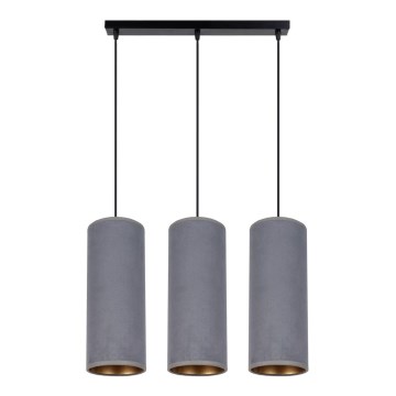 Chandelier on a string AVALO 3xE27/60W/230V grey