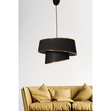 Chandelier on a string BARETTE 1xE27/60W/230V black/copper