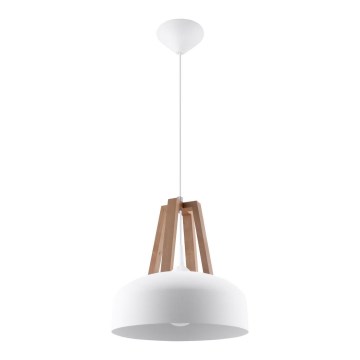 Chandelier on a string CASCO 1xE27/60W/230V d. 30 cm birch