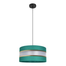 Chandelier on a string CORAL 1xE27/60W/230V d. 40 cm green