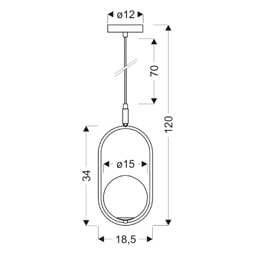 Chandelier on a string CORDEL 1xG9/28W/230V gold