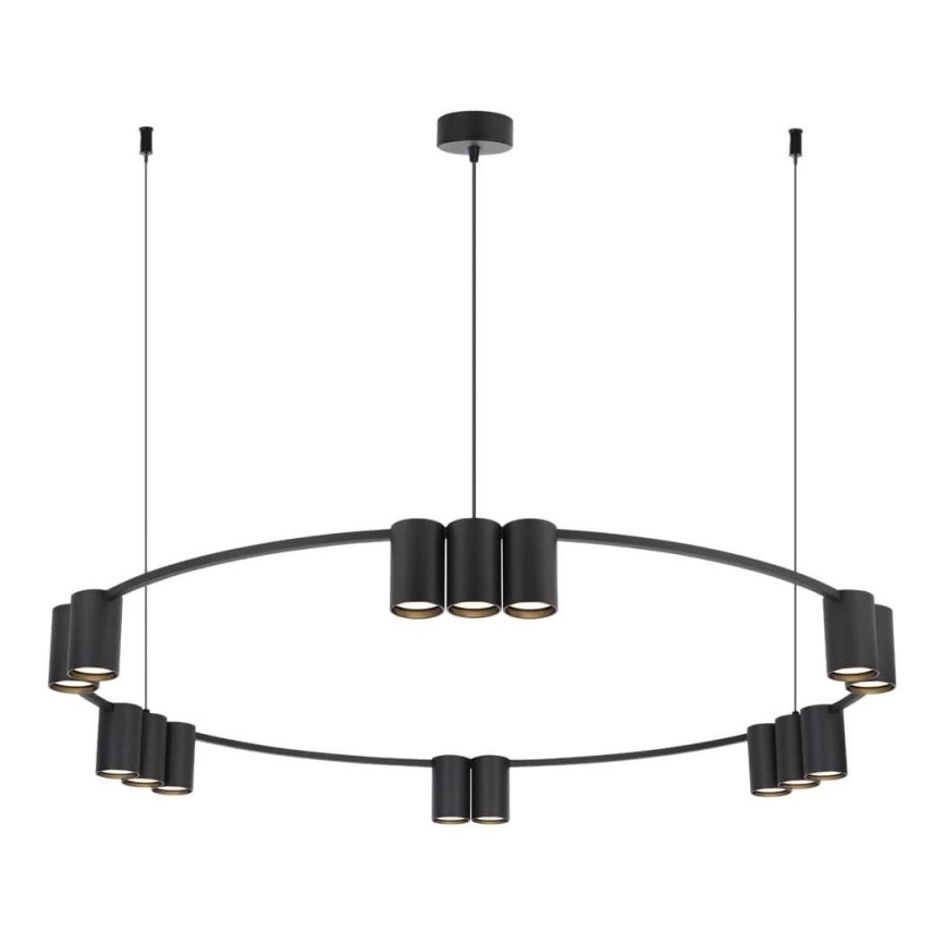 Chandelier on a string GENESIS 15xGU10/8W/230V black