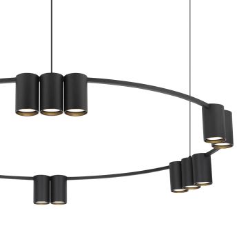 Chandelier on a string GENESIS 15xGU10/8W/230V black