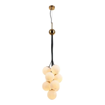 Chandelier on a string GRAPES 10xE27/7W/230V bronze/white