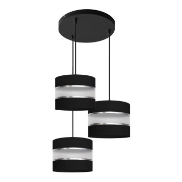 Chandelier on a string HELEN 3xE27/60W/230V black