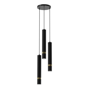 Chandelier on a string JOKER 3xGU10/8W/230V black/gold