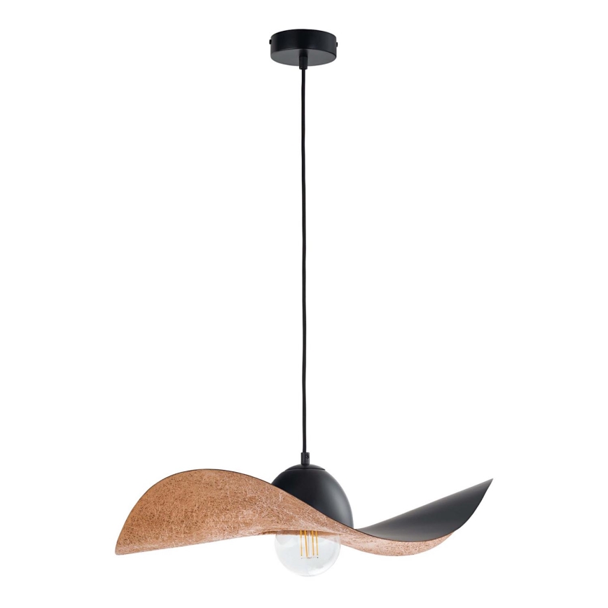 Chandelier on a string KAPELLO 1xE27/60W/230V d. 55 cm black/copper