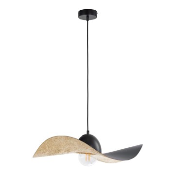 Chandelier on a string KAPELLO 1xE27/60W/230V d. 55 cm black/gold