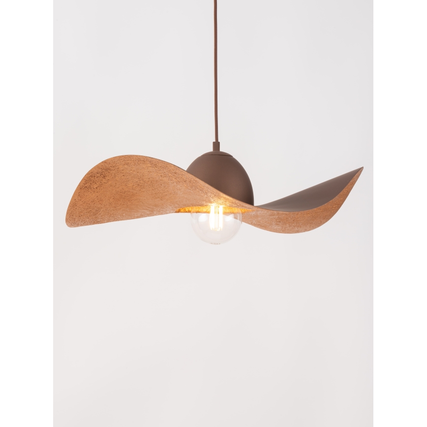 Chandelier on a string KAPELLO 1xE27/60W/230V d. 55 cm brown/copper