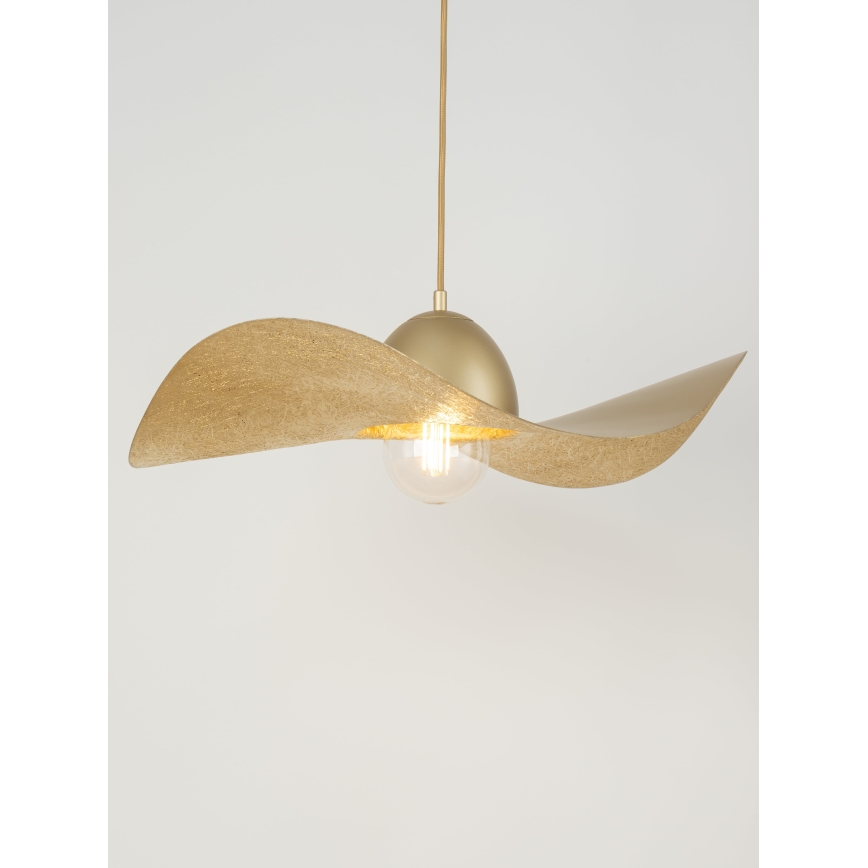 Chandelier on a string KAPELLO 1xE27/60W/230V d. 55 cm gold