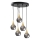 Chandelier on a string LACRIMA SMOKY 5xE27/60W/230V d. 45 cm