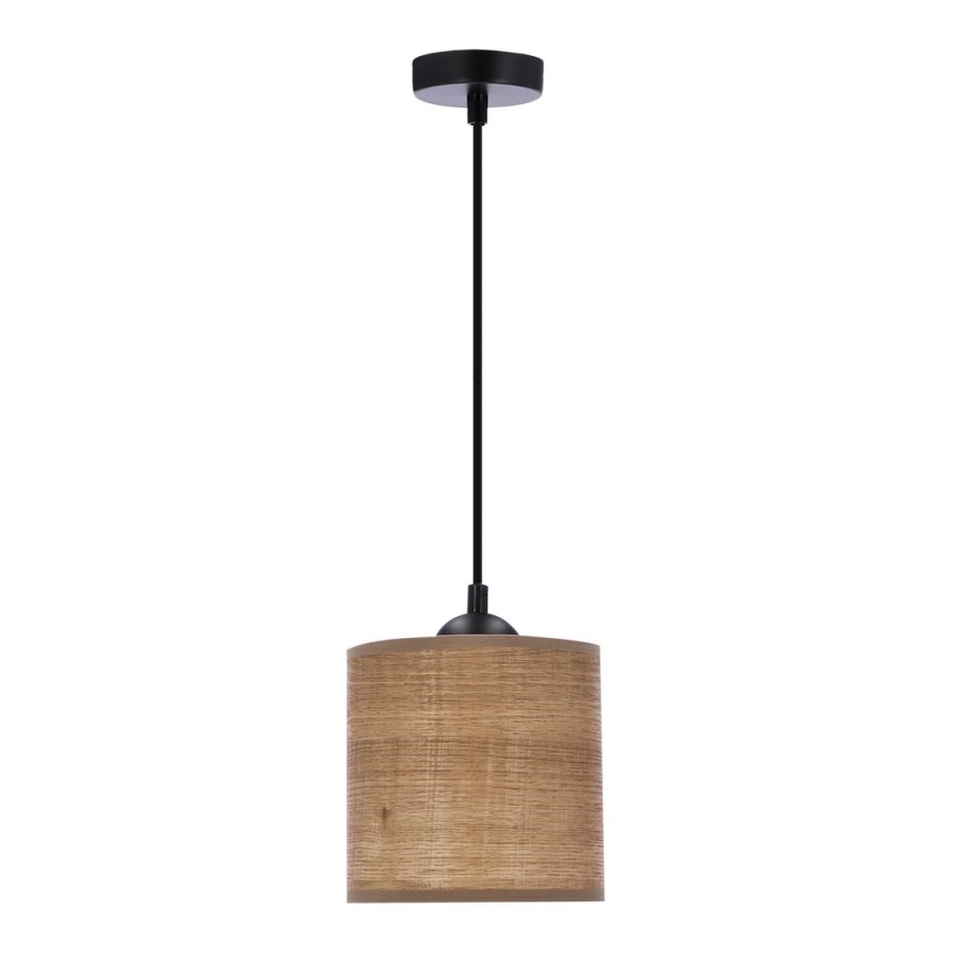 Chandelier on a string LEGNO 1xE27/40W/230V d. 15 cm brown