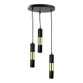 Chandelier on a string MAGNUMA 3xGU10/50W/230V black/gold