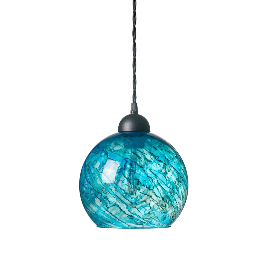 Chandelier on a string MARLBE 1xE27/60W/230V turquoise