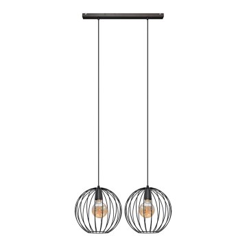 Chandelier on a string MERCURE 2xE27/60W/230V black