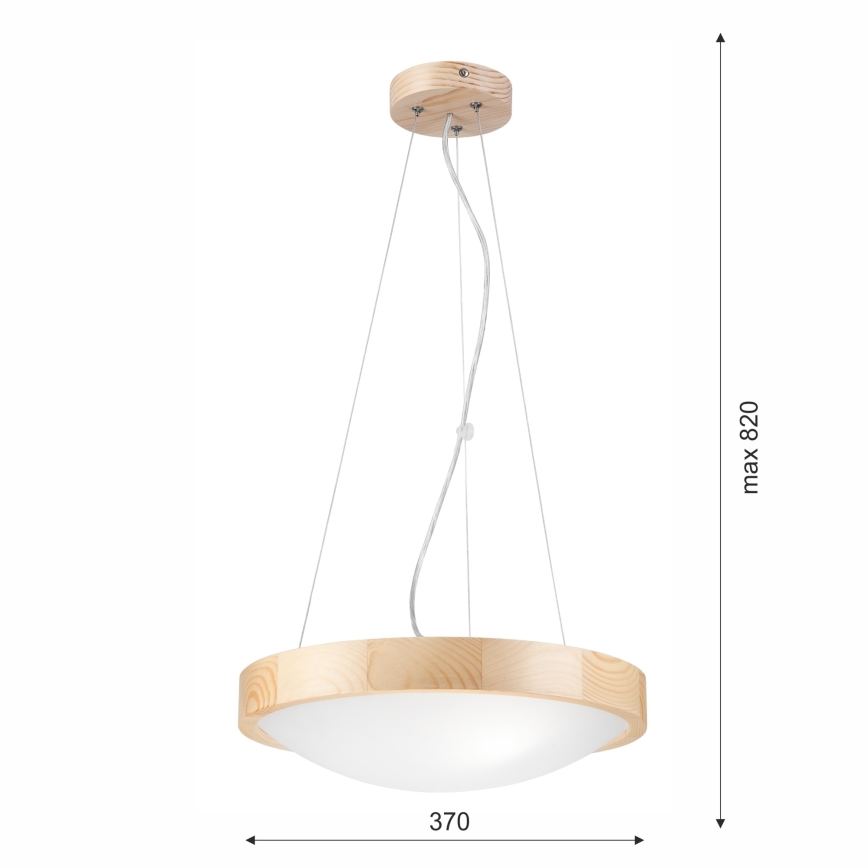 Chandelier on a string NATURAL SLIM 2xE27/60W/230V ø 37 cm pine