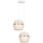 Chandelier on a string PARIS 2xE27/60W/230V white/gold