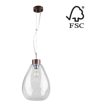 Chandelier on a string PIRO 1xE27/60W/230V beech - FSC certified