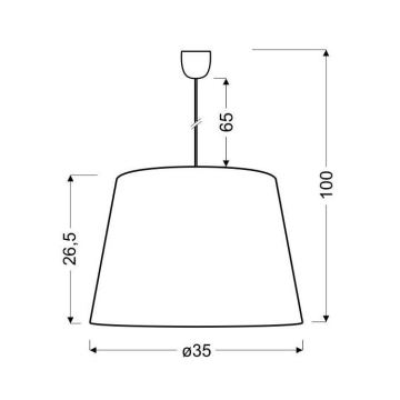 Chandelier on a string PLATINO 1xE27/60W/230V