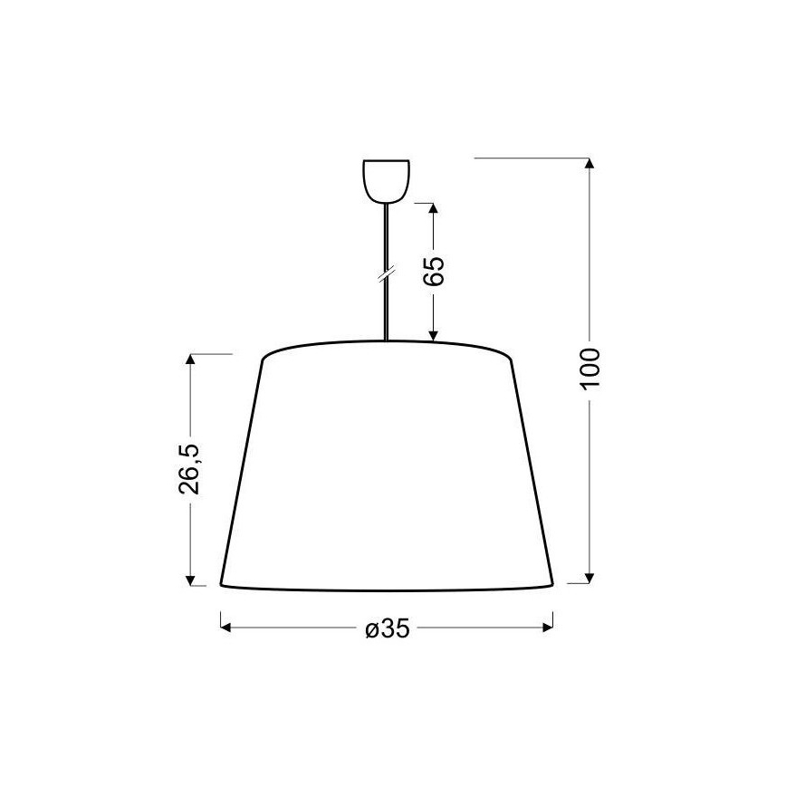 Chandelier on a string PLATINO 1xE27/60W/230V