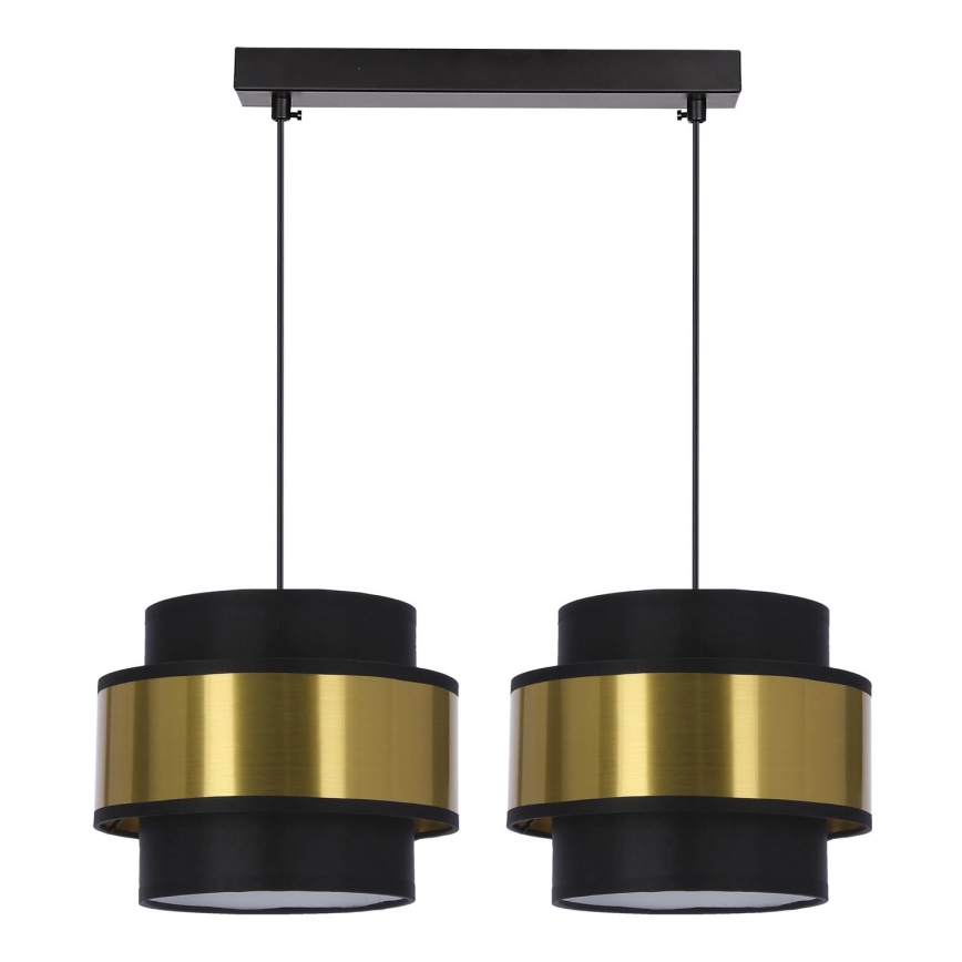 Chandelier on a string PRESTIGE 2xE27/40W/230V gold/black