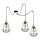 Chandelier on a string PRIMO 3xE27/60W/230V black/gold