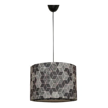 Chandelier on a string RAYE 1xE27/60W/230V black/grey