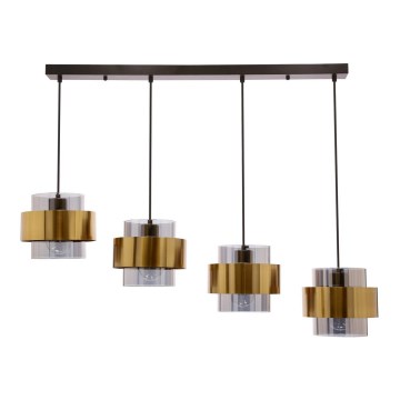 Chandelier on a string SPIEGA 4xE27/60W/230V gold/black