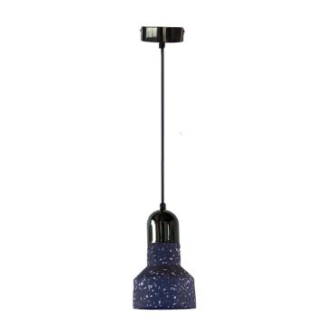 Chandelier on a string TERRAZZO 1xE27/60W/230V d. 12 cm black