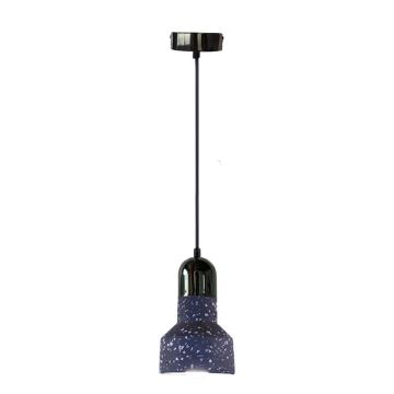 Chandelier on a string TERRAZZO 1xE27/60W/230V d. 12 cm black